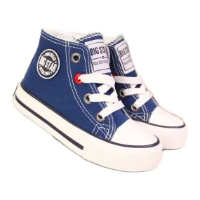 Sneakers with a zipper Big Star Jr HH374085 navy blue