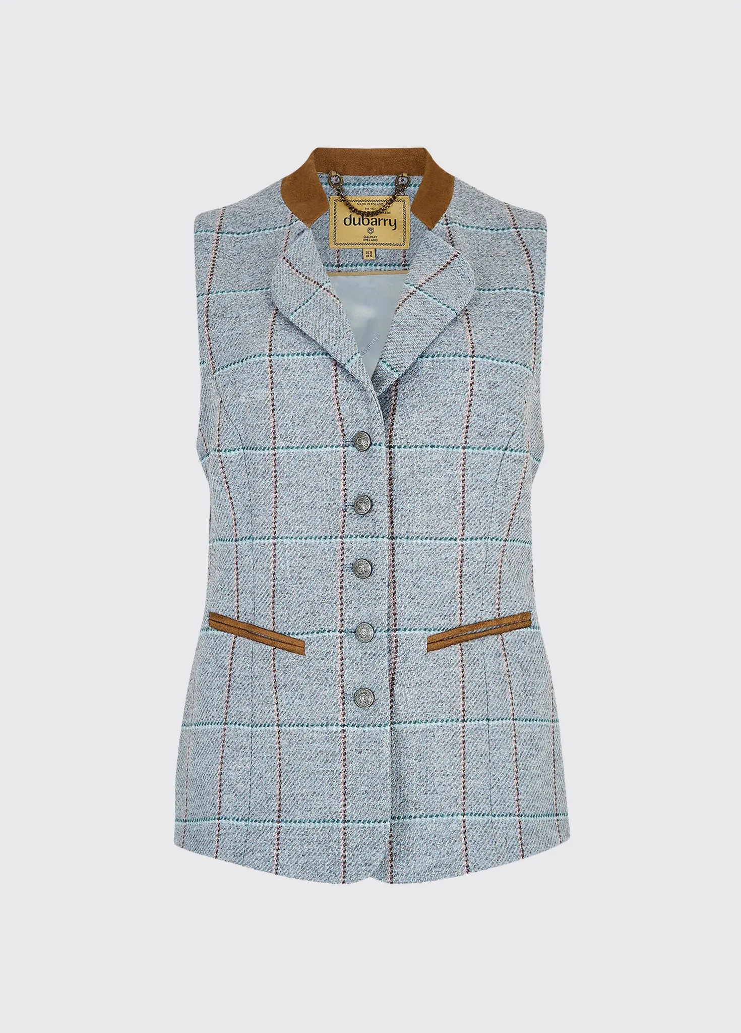 Spindle Tweed Waistcoat - Blue Heather