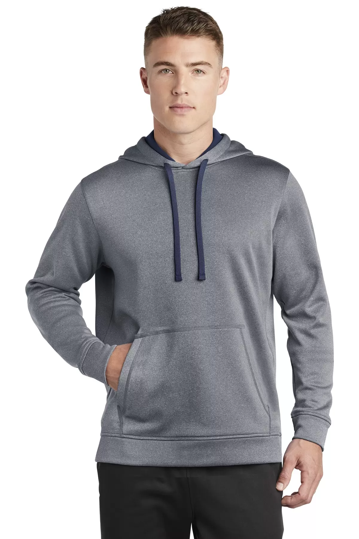 Sport Tek ST264 Sport-Tek  PosiCharge  Sport-Wick  Heather Fleece Hooded Pullover SKU: ST264