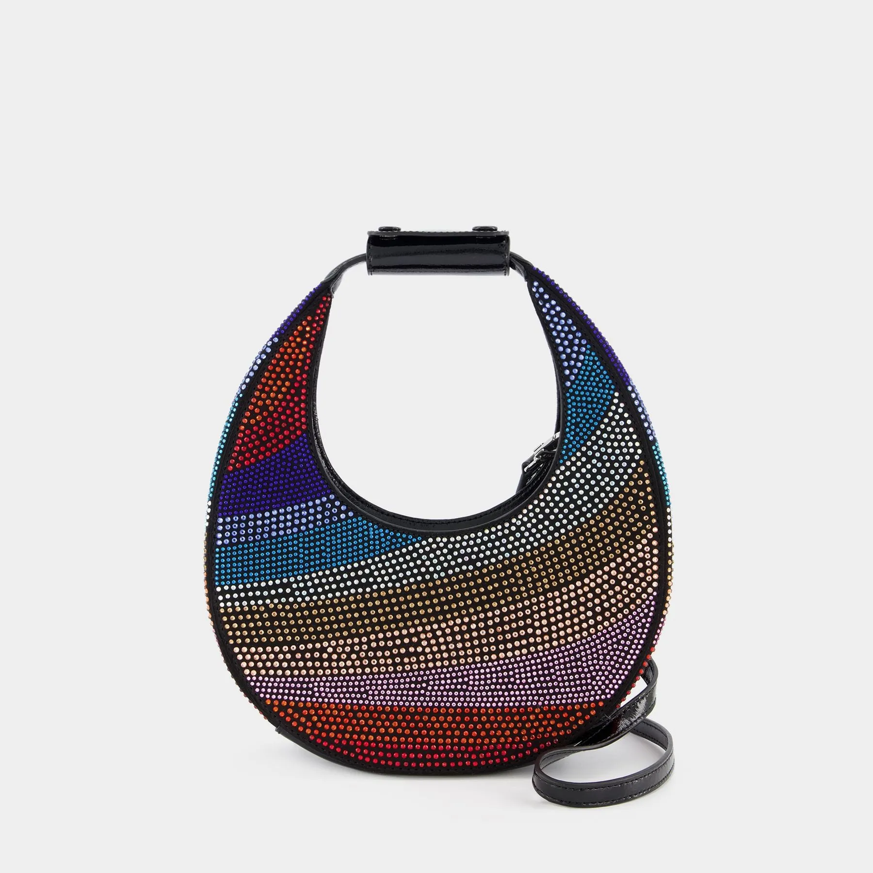 Staud  Mini Moon Crystal  Handbag - Staud - Rainbow/Black - Leather