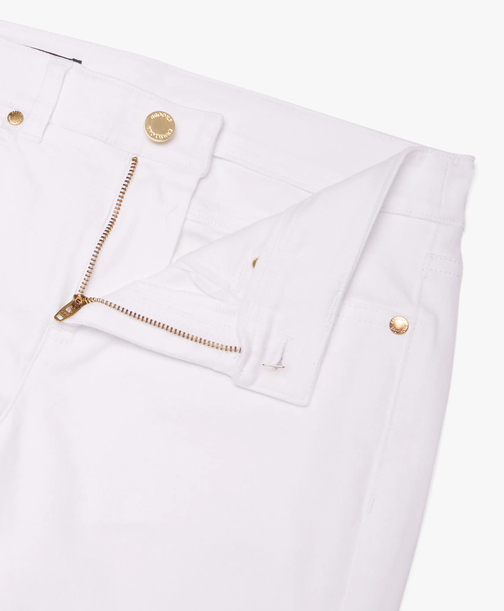 Stretch Cotton Jeans in White for Women | Brooks Brothers® UK