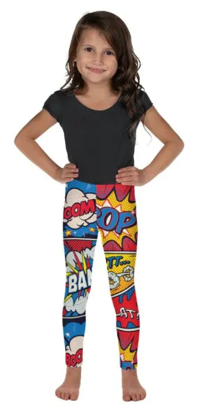 Superhero Comics Kid's Leggings