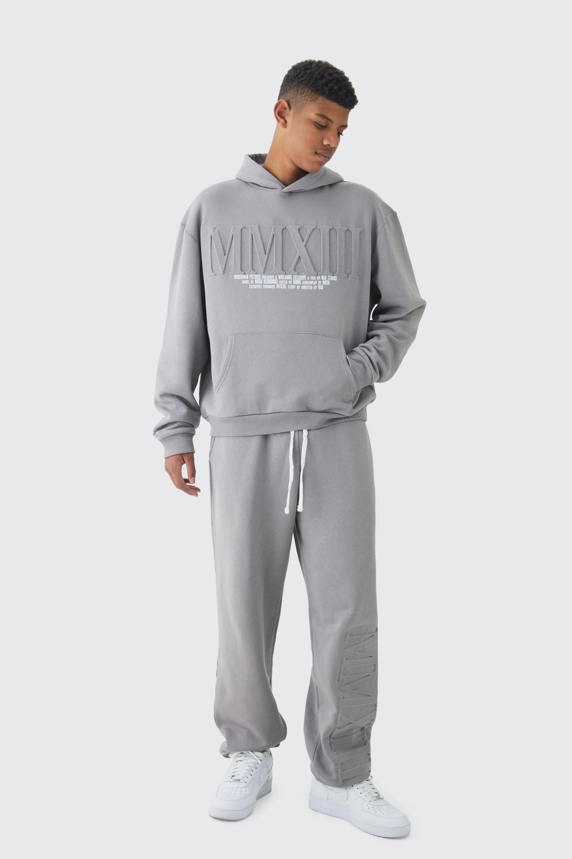 Tall Oversized MMXIII Embossed Hooded Tracksuit