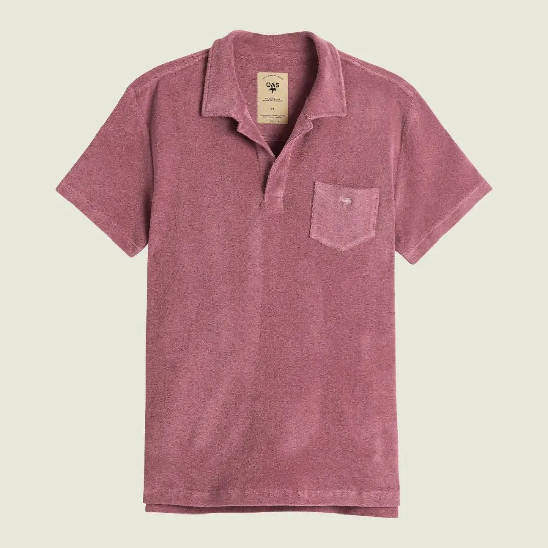 Terry Polo Shirt (Dusty Plum)