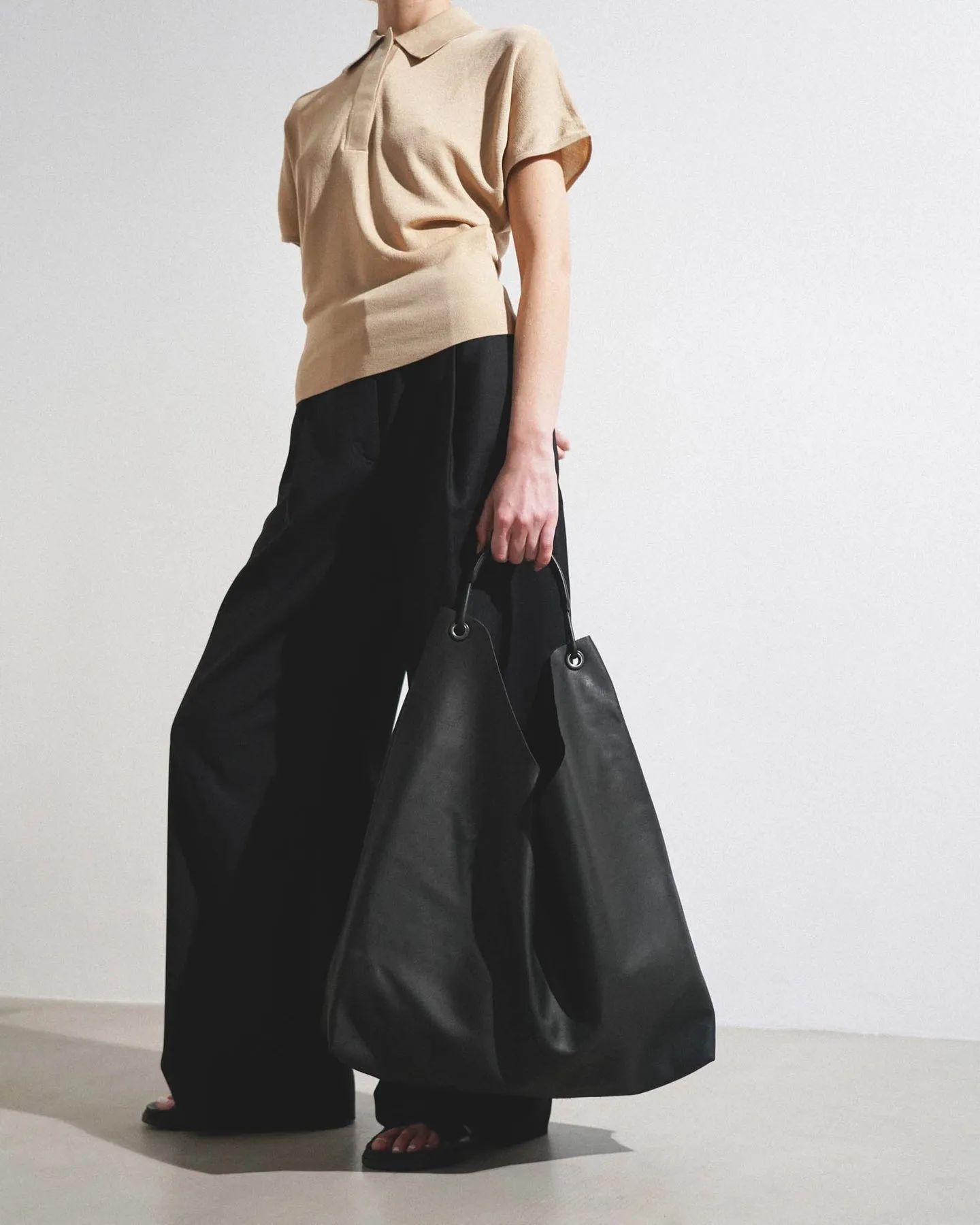 The Row Bindle 3 black leather shoulder bag