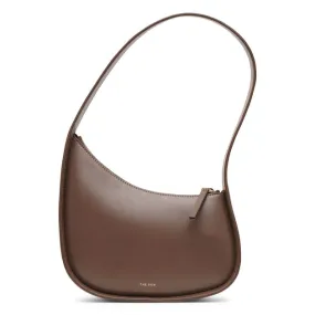 The Row Half Moon brown leather shoulder bag