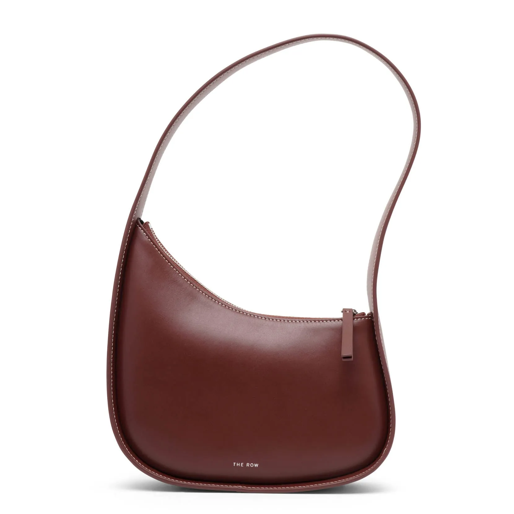 The Row Half Moon red leather shoulder bag