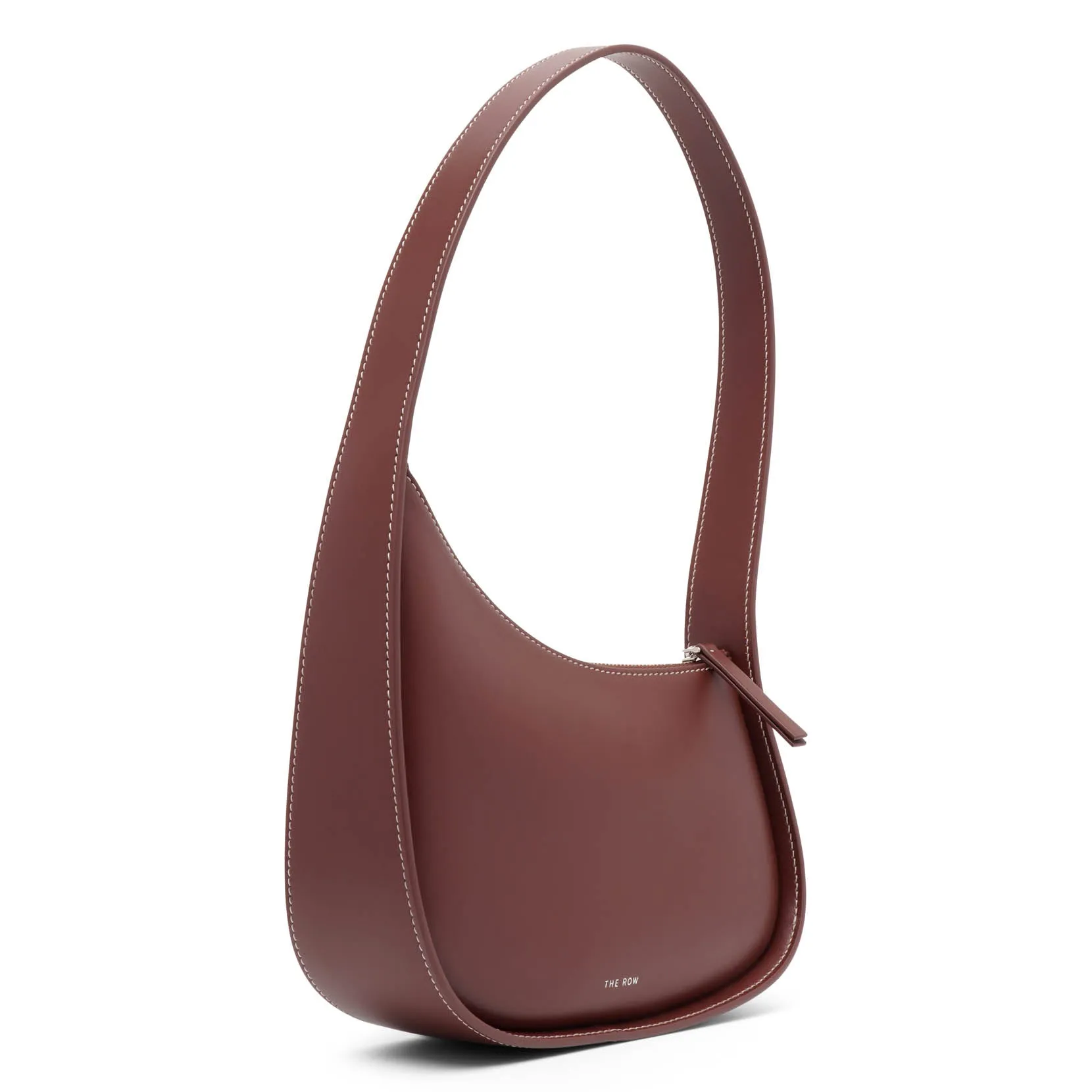 The Row Half Moon red leather shoulder bag