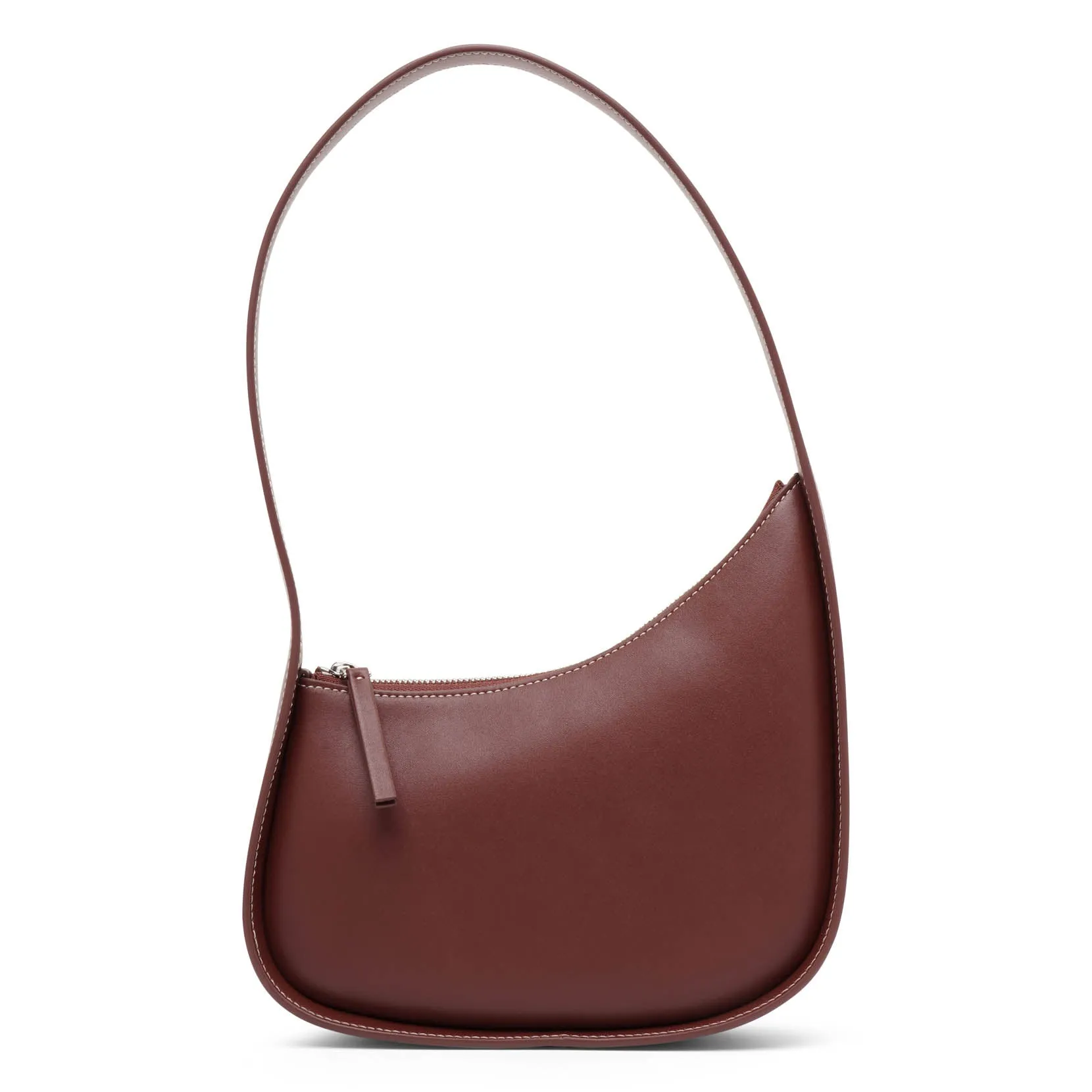 The Row Half Moon red leather shoulder bag