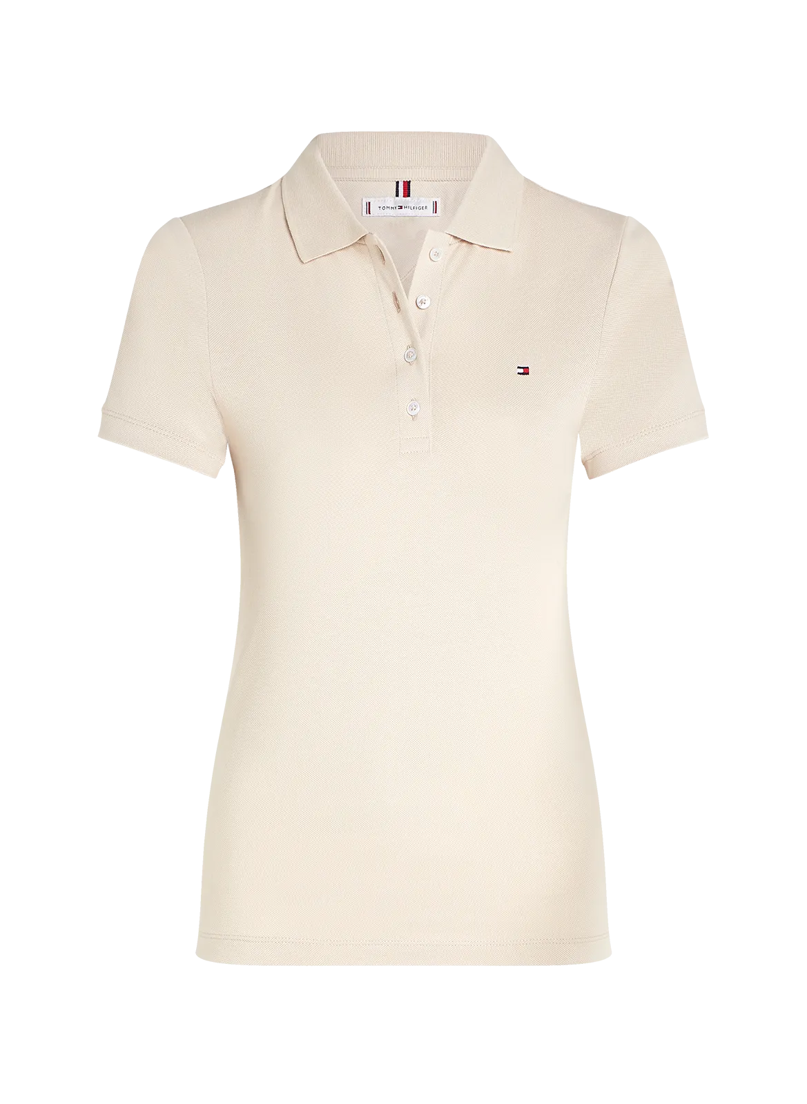 Tommy hilfiger  Fitted cotton polo - Beige