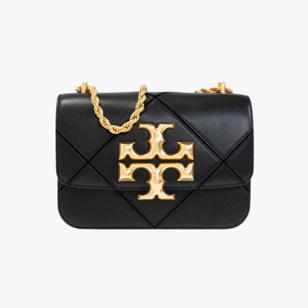 Tory Burch Eleanor Quilted Convertible Shoulder Bag black