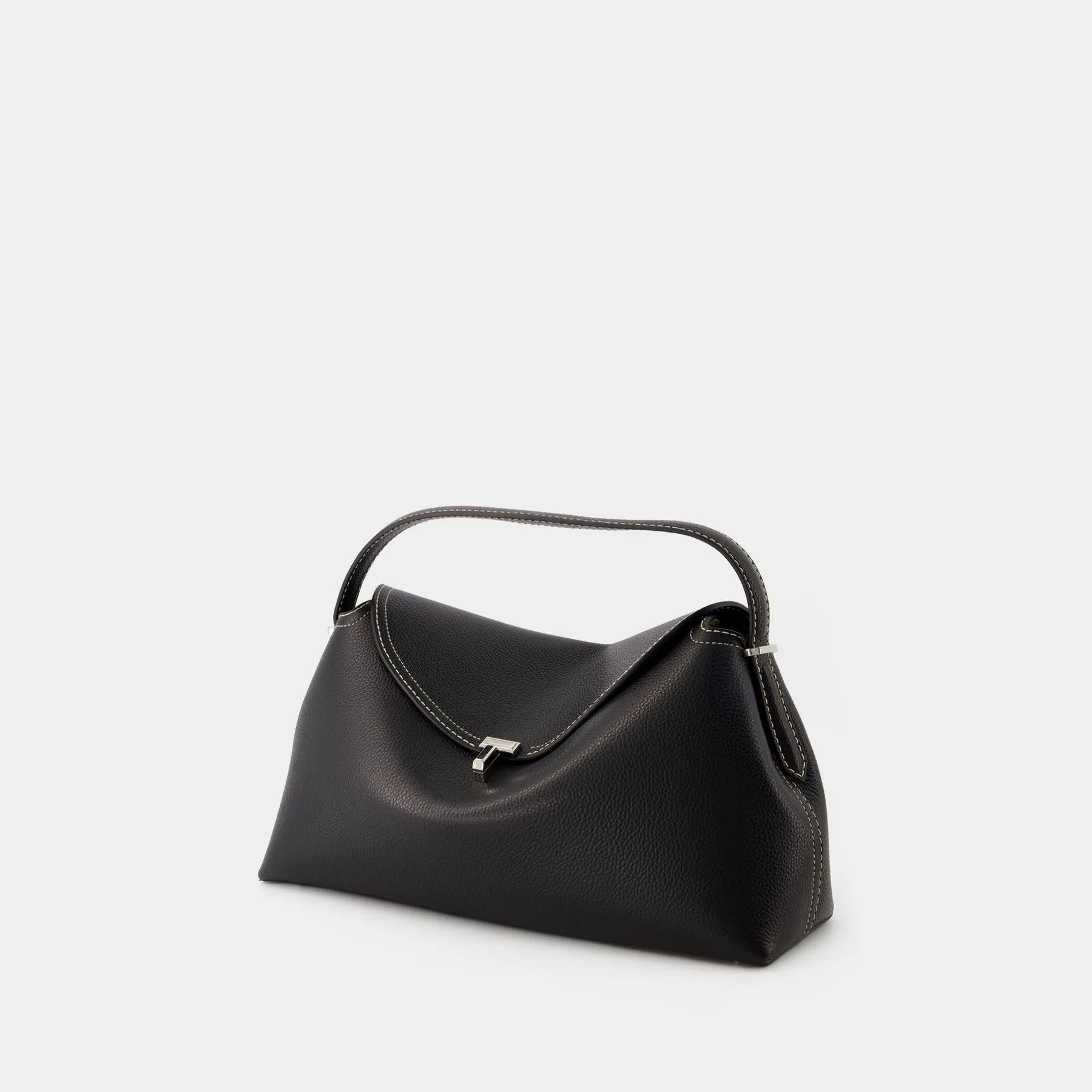 TOTEME  T-Lock Top Handle Bag - Toteme - Leather - Black