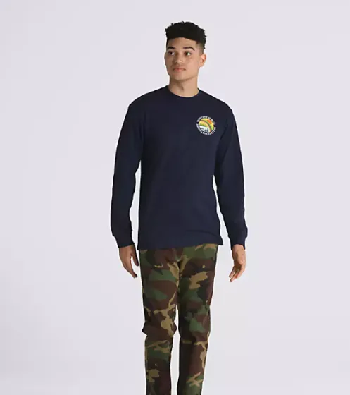 Vans Positive Vibes Scenic Long Sleeve Mens T-Shirt - Navy