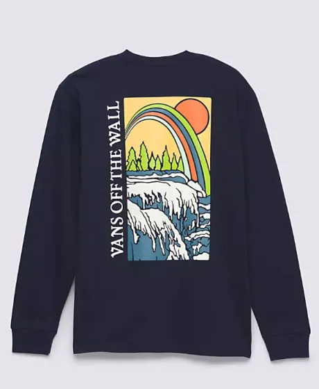 Vans Positive Vibes Scenic Long Sleeve Mens T-Shirt - Navy