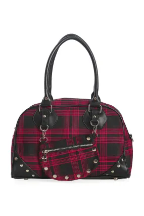 Warren Plaid Red Handbag