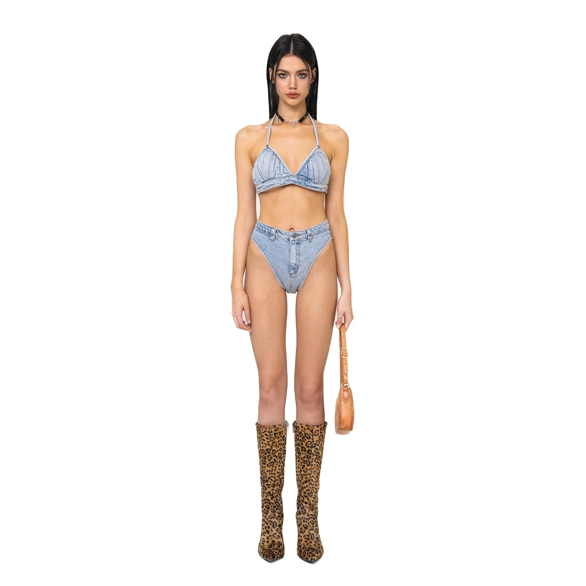 WildWorld Rider Denim Bikini Sky Blue-