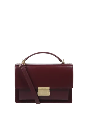 WOMAN GOLDEN GOOSE BORDEAUX COW LEATHER VENEZIA BAG