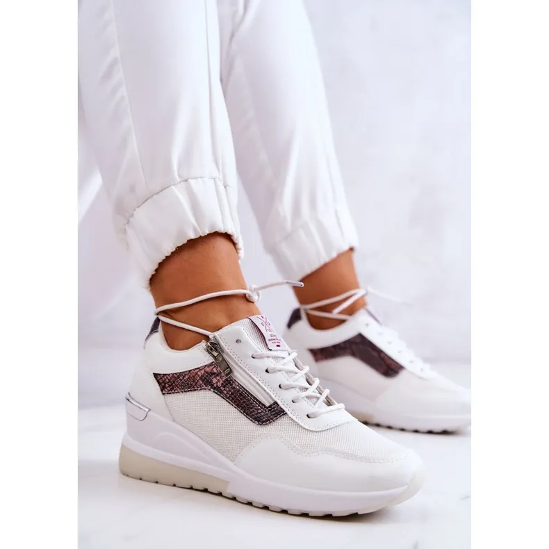 Women's Sneakers On Wedge Cross Jeans JJ2R4028C White