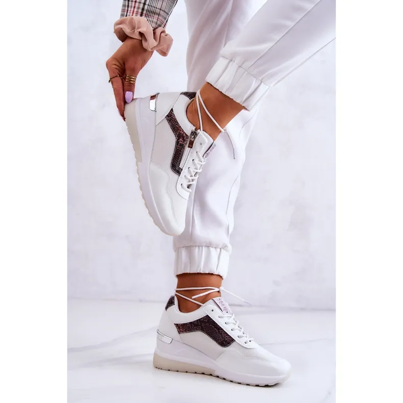 Women's Sneakers On Wedge Cross Jeans JJ2R4028C White