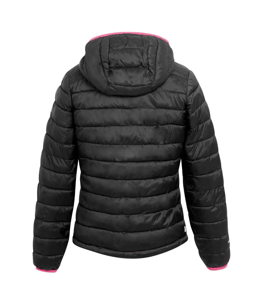 Womens/ladies hillpack ii hooded padded jacket black/pink potion Regatta