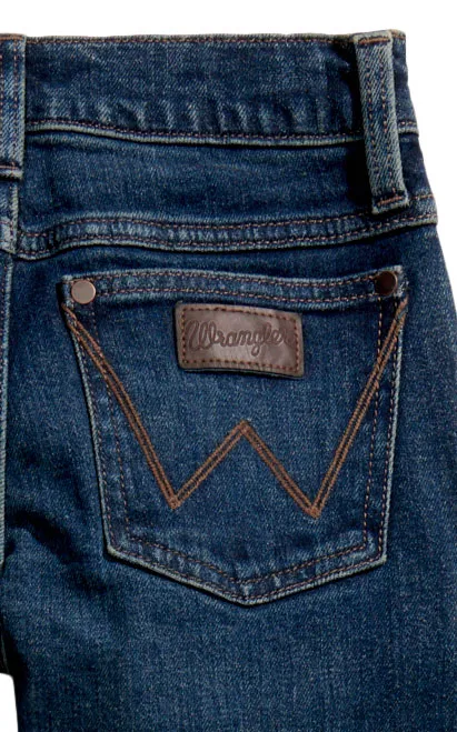 Wrangler Retro Boy's Darren Dark Wash Relaxed Boot Cut Jeans (18-20)