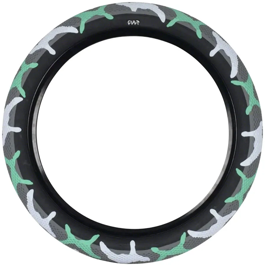 X Vans BMX Bike Tire - 16 x 2.2, Clincher, Wire, Teal Camo/Black