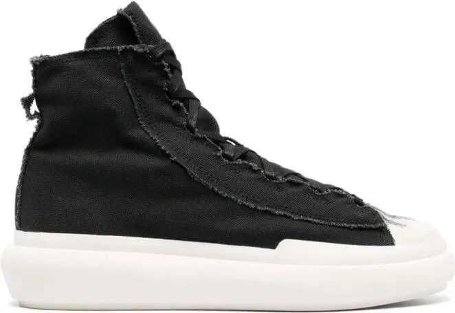 Y-3 Nizza distressed high-top sneakers Black