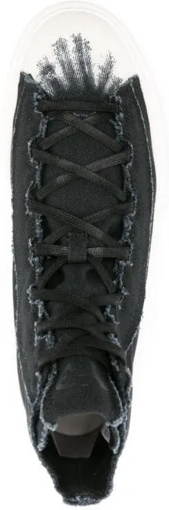 Y-3 Nizza distressed high-top sneakers Black